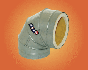 1” Circle Lined 90° Elbow metal fabrication and HVAC products from MMF Inc.
