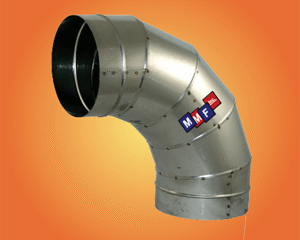 Spotwelded Segmented Elbows-90 metal fabrication and HVAC products from MMF Inc.