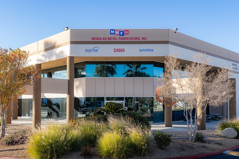 MMF Inc office building for HVAC sheet metal fabrication and duct products in California